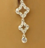 Changeable Silver Swinger Charm with Open CZ Clover Design - Exclusively By TummyToys