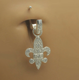 Changeable Fleur-De-Lis Belly Ring Swinger Charm - TummyToys